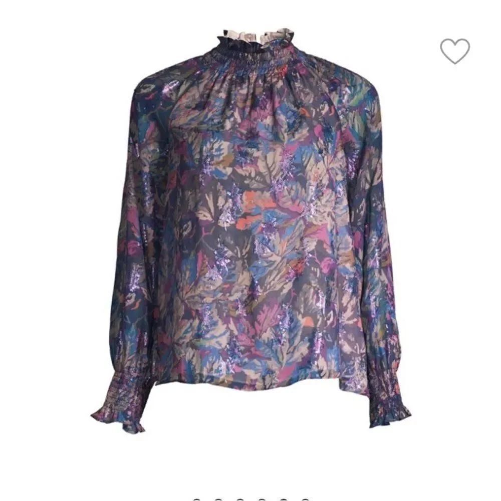 Rebecca Taylor Multicolor Floral silk  Blouse, US0